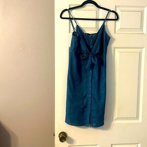 Soprano Midi Blue Peek a boo dress